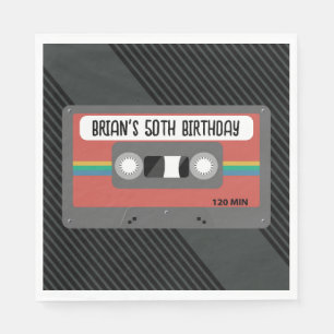 Retro Mixtape Party  Napkin