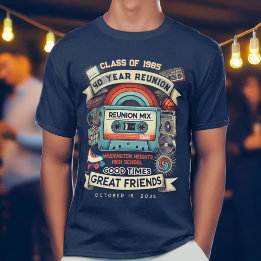 Retro Mixtape Vintage High School Class Reunion T-Shirt