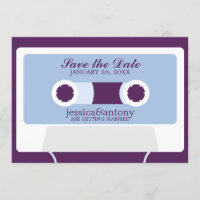 Retro Mixtape Wedding Save the Date