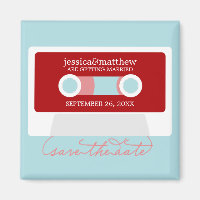 Retro Mixtape Wedding Save the Date