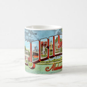 Retro Mobile Alabama Postcard Mug