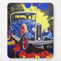 retro, mobile, car, vintage,