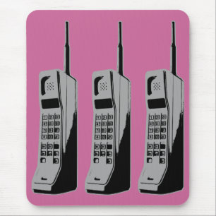 Retro Mobile Phone Graphic Mouse Pad