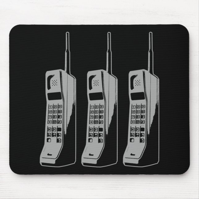 Retro Mobile Phone Graphic Mouse Pad (Front)