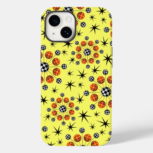 Retro Mod 3D Starbursts Case-Mate iPhone Case (Back)