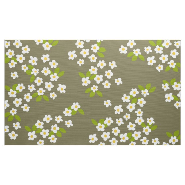 retro mod 60s 70s flower fabric pattern (Yard)