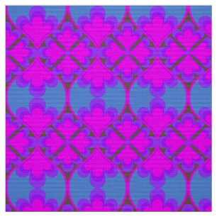 retro mod 60s 70s flower fabric pattern