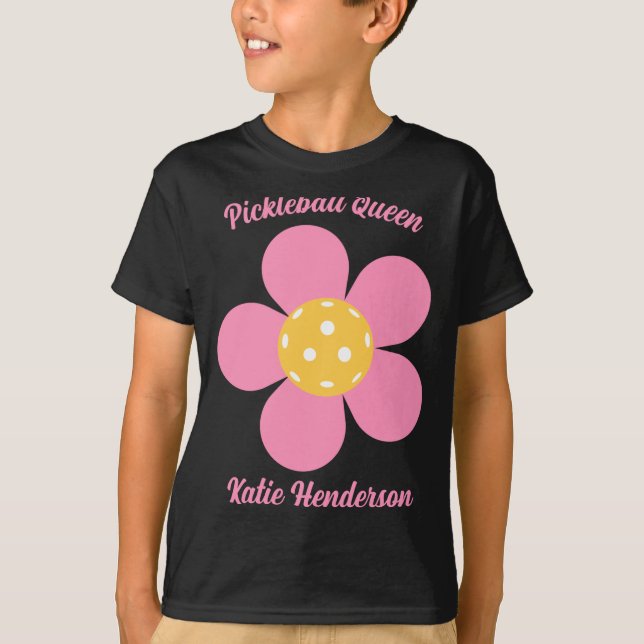 Retro Mod 70s Ckleball Flower D  T-Shirt (Front)