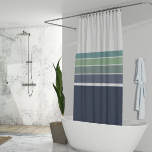 Retro/Mod Blue and Green Striped