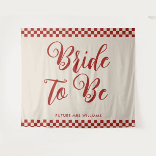 Retro Mod bride to be Bridal Shower Backdrop Tapestry