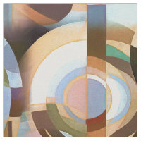 Retro Mod Brown and Blue Grapic Circle Pattern