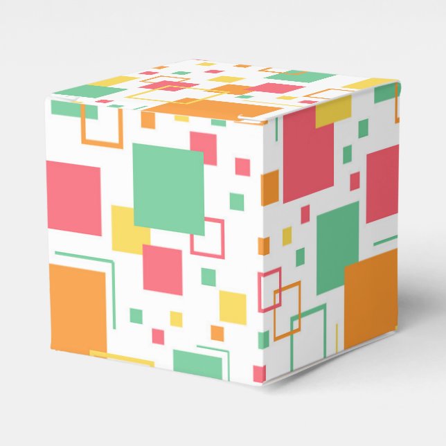 Retro Mod Citrus Favor Box (Front Side)