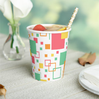 Retro Mod Citrus Paper Cups