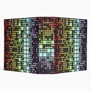 Retro Mod Geometric Groovy Funky Neurogender Pride Binder