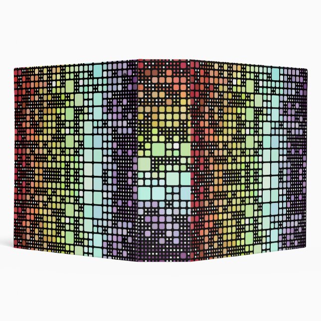 Retro Mod Geometric Groovy Funky Neurogender Pride Binder (Background)