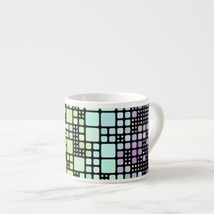 Retro Mod Geometric Groovy Funky Neurogender Pride Espresso Cup