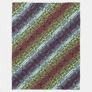 Retro Mod Geometric Groovy Funky Neurogender Pride Fleece Blanket