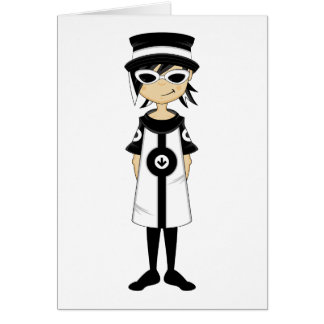 Retro Mod Girl Card