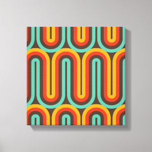 Retro Mod Mid Century Abstract Canvas Print