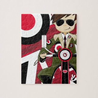 Retro Mod on Scooter Jigsaw Puzzle