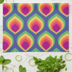 Retro Mod Pattern Kitchen Towel