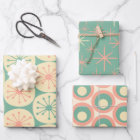 Retro Mod Patterns in Mint, Blush Pink, and Cream
