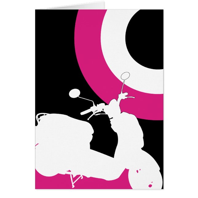 Retro Mod Scooter Card (Front)