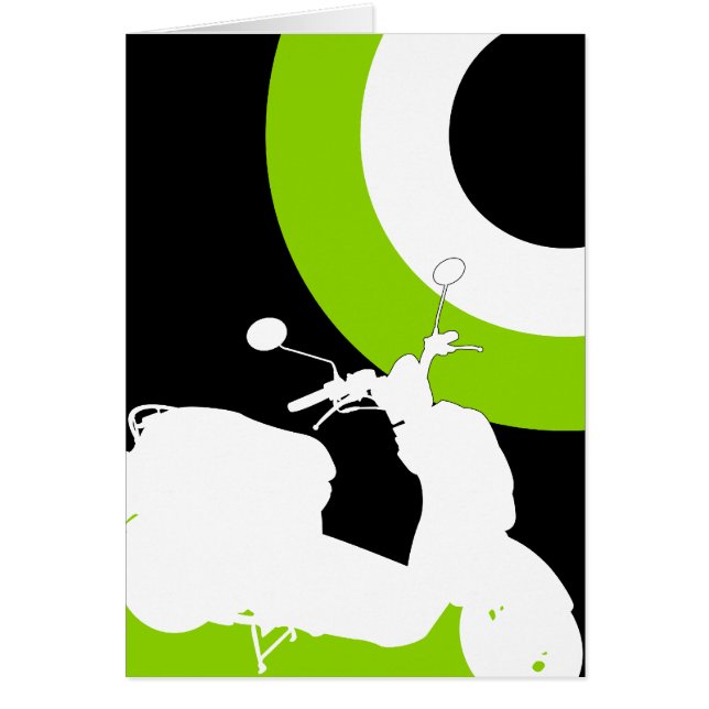 Retro Mod Scooter Card (Front)