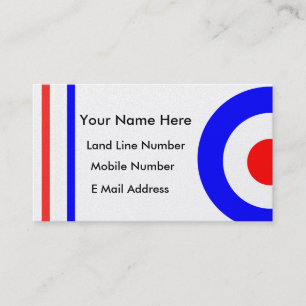 Retro Mod Scooter Personal Contact Card