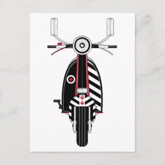 Retro Mod Scooter Postcard