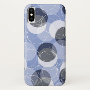 Retro Mod Skinny Rings Blue Pattern Art Phone Case