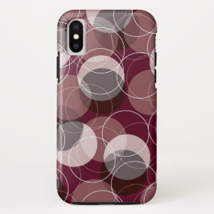 Retro Mod Skinny Rings Red Pattern Art Phone Case
