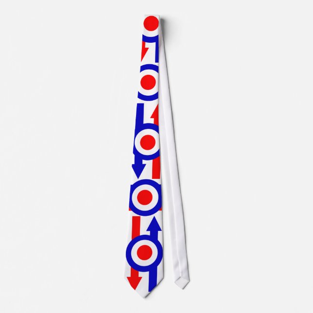 Retro Mod target and Arrows design Tie (Front)