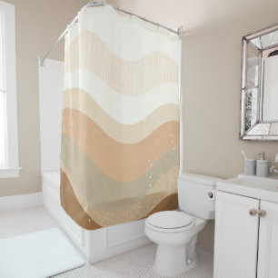 Retro Mod Waves Earthy Neutral Design