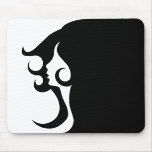 Retro Mod Woman Mouse Pad