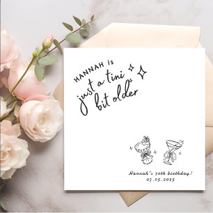 Retro Modern A Tini Bit Older 30th Birthday Napkin