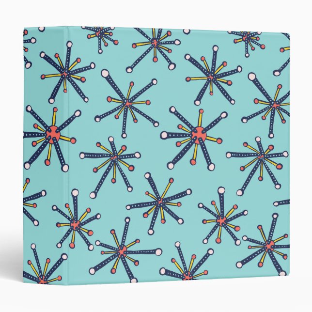 Retro Modern Abstract Biology Pattern Binder (Front/Spine)