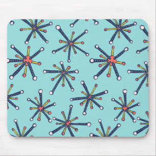 Retro Modern Abstract Biology Pattern Mouse Pad