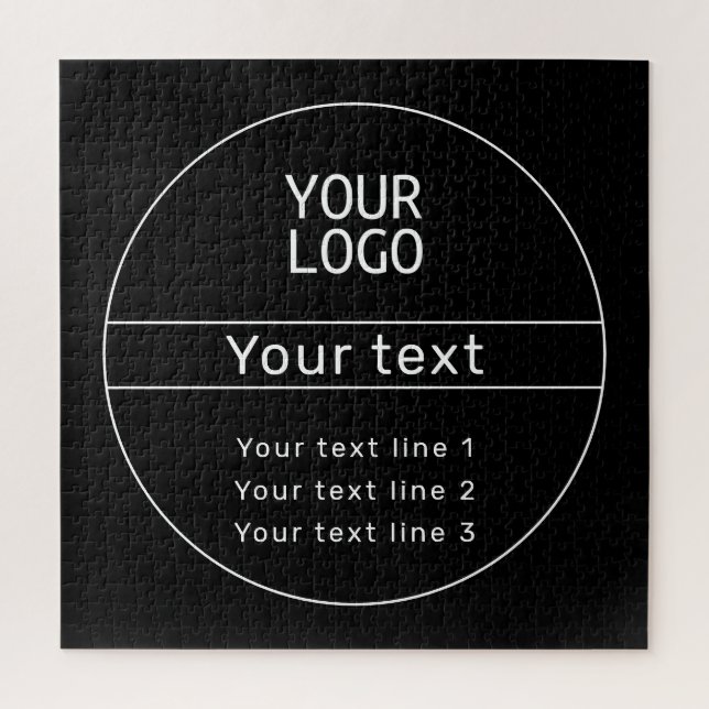 Retro-Modern add your own text Jigsaw Puzzle (Vertical)