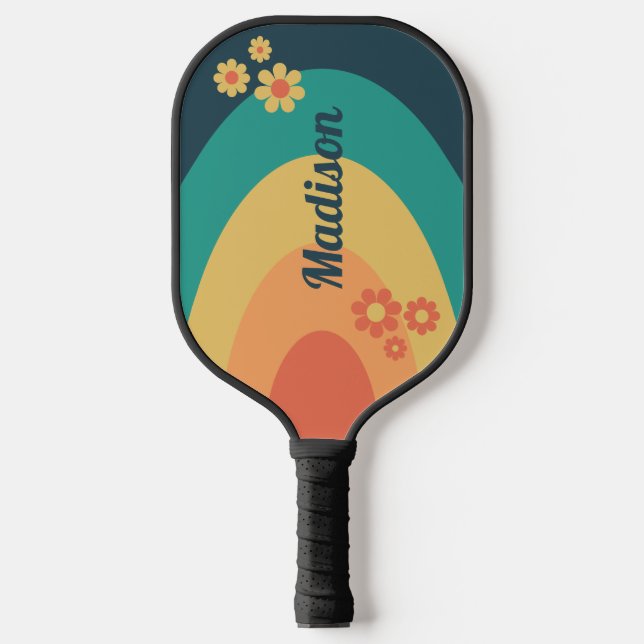 Retro Modern Arch Personalized Pickleball Paddle (Front)