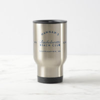 Retro Modern Bachelorette Navy Personalized