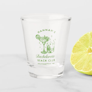 Retro Modern Bachelorette Weekend Party Shot Glass