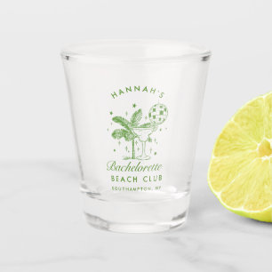 Retro Modern Bachelorette Weekend Party Shot Glass