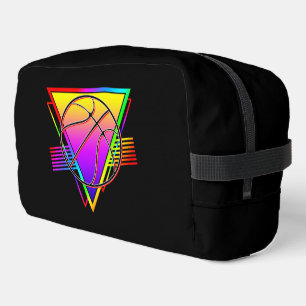 Retro Modern Basketball Ball Dopp Kit