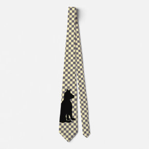 Retro Modern Black Cat Fashion CricketDiane Tie