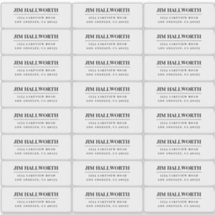 Retro-Modern Black & White Return Address
