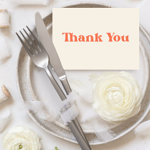 Retro Modern Bold & Chic Wedding Thank You Card