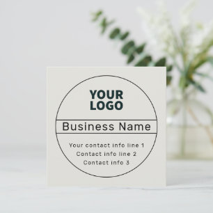 Retro-Modern Business or Brand Contact info Invitation
