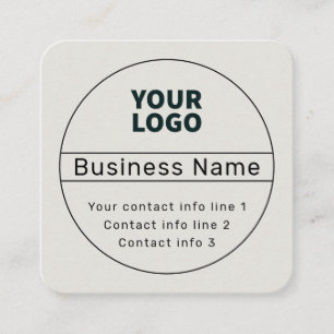 Retro-Modern Business or Brand Contact info Square Business Card