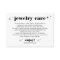 Retro Modern Chic Jewellery Care Thank You Busines